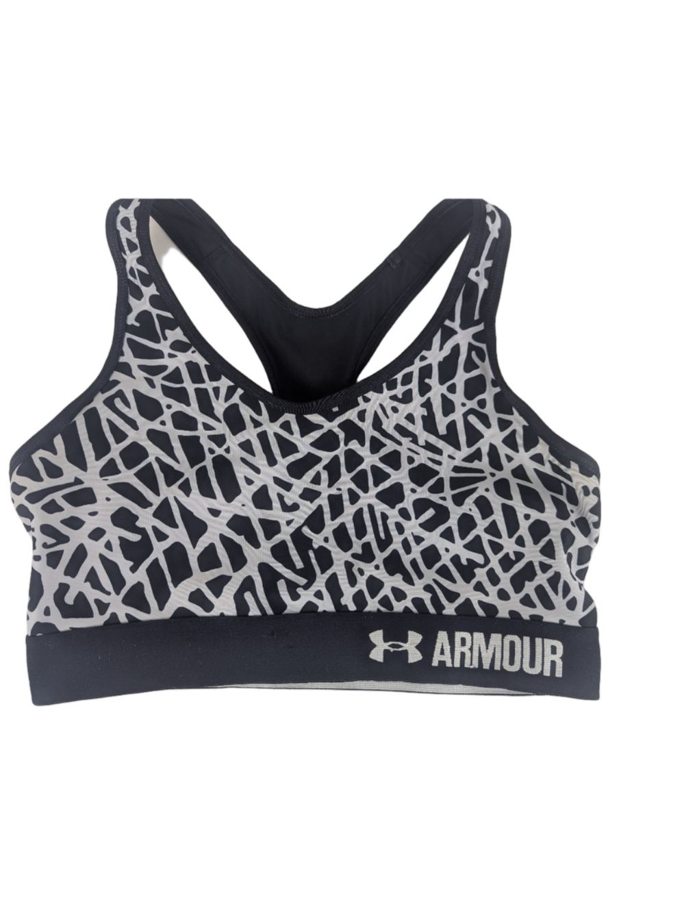 (3FOR$15/SALE) Under Armour Black and White Patterned Sports Bra